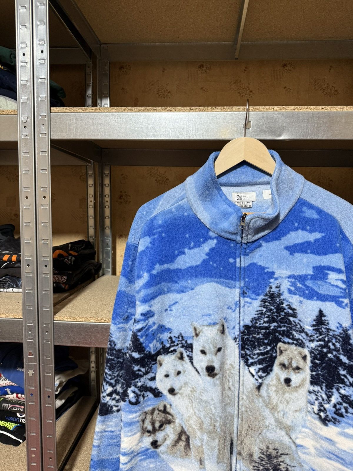 Vintage 1990’s Atlas For Men Wolf Print Zip Fleece Pullover Y2K Hype Size US XXL / EU 58 / 5 - 3 Thumbnail