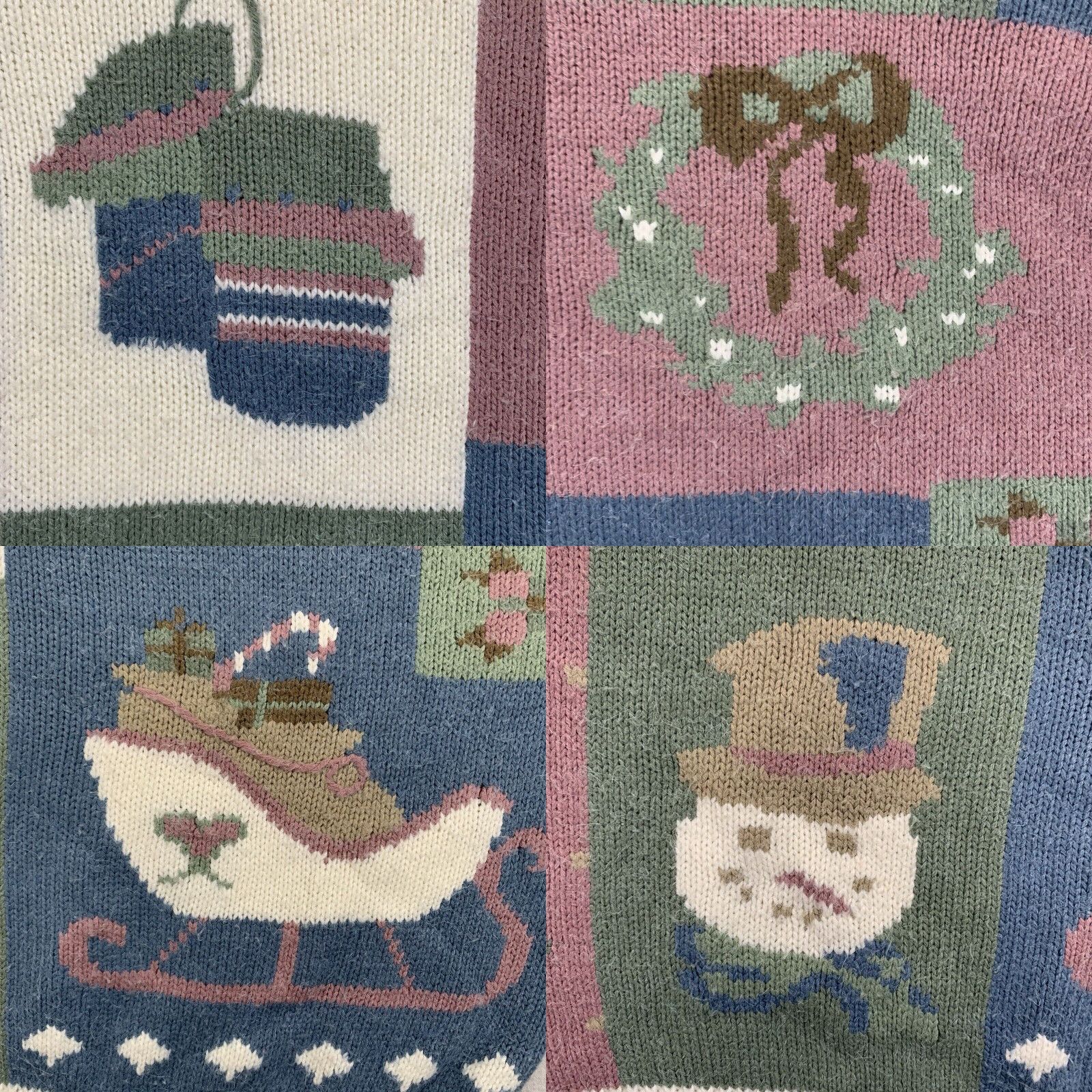 Vintage Vintage Women's Christmas Sweater 80s 90s Nature Theme Crew Neck Long Sleeve Acrylic Knit Pullover Large Size L / US 10 / IT 46 - 8 Thumbnail
