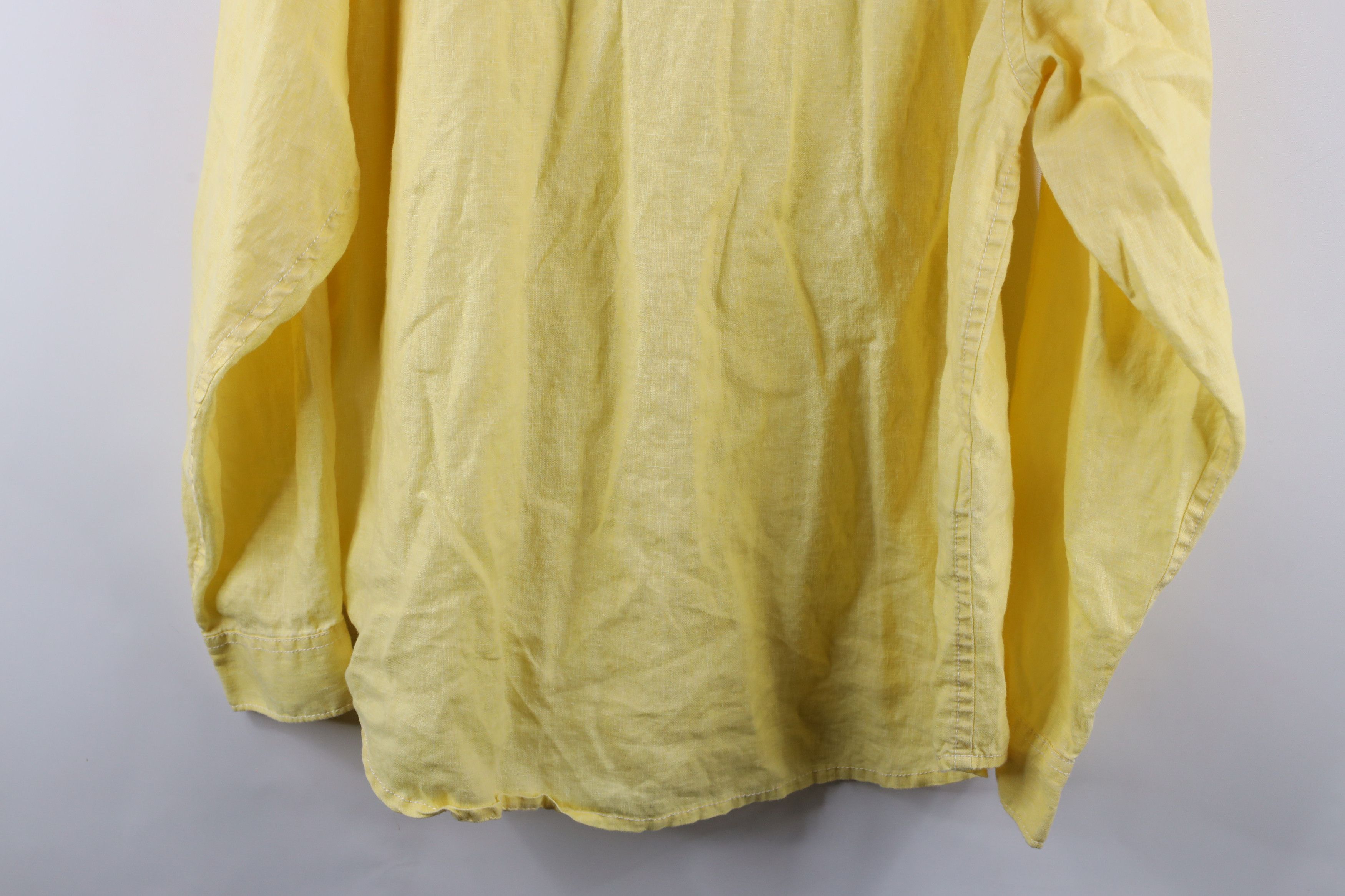 Tommy Bahama × Vintage Tommy Bahama Linen Long Sleeve Collared Button Shirt Yellow Size US L / EU 52-54 / 3 - 14 Thumbnail