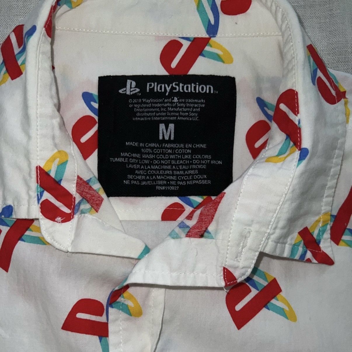 Playstation PLAYSTATION Button Up, Men’s Medium Size US M / EU 48-50 / 2 - 2 Thumbnail