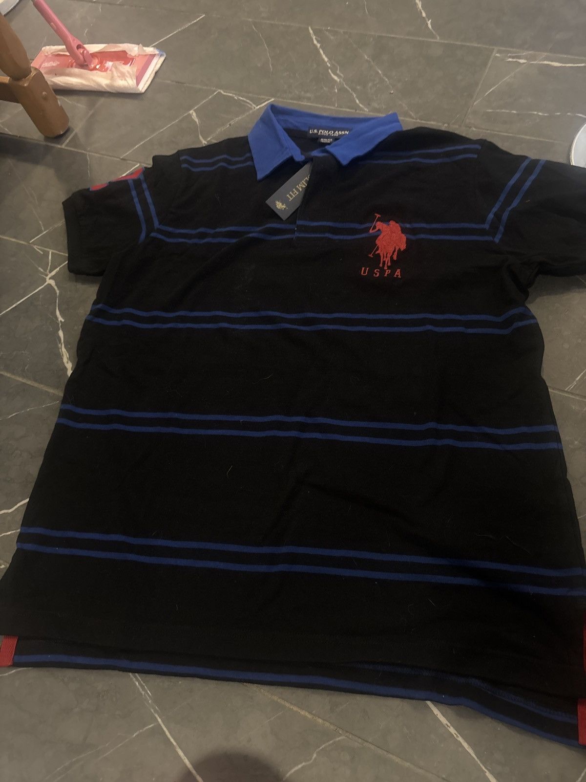 U.S. Polo Assn. Rare Blue Stripes Big Pony Ralph Lauren Polo Size US XL / EU 56 / 4 - 1 Thumbnail