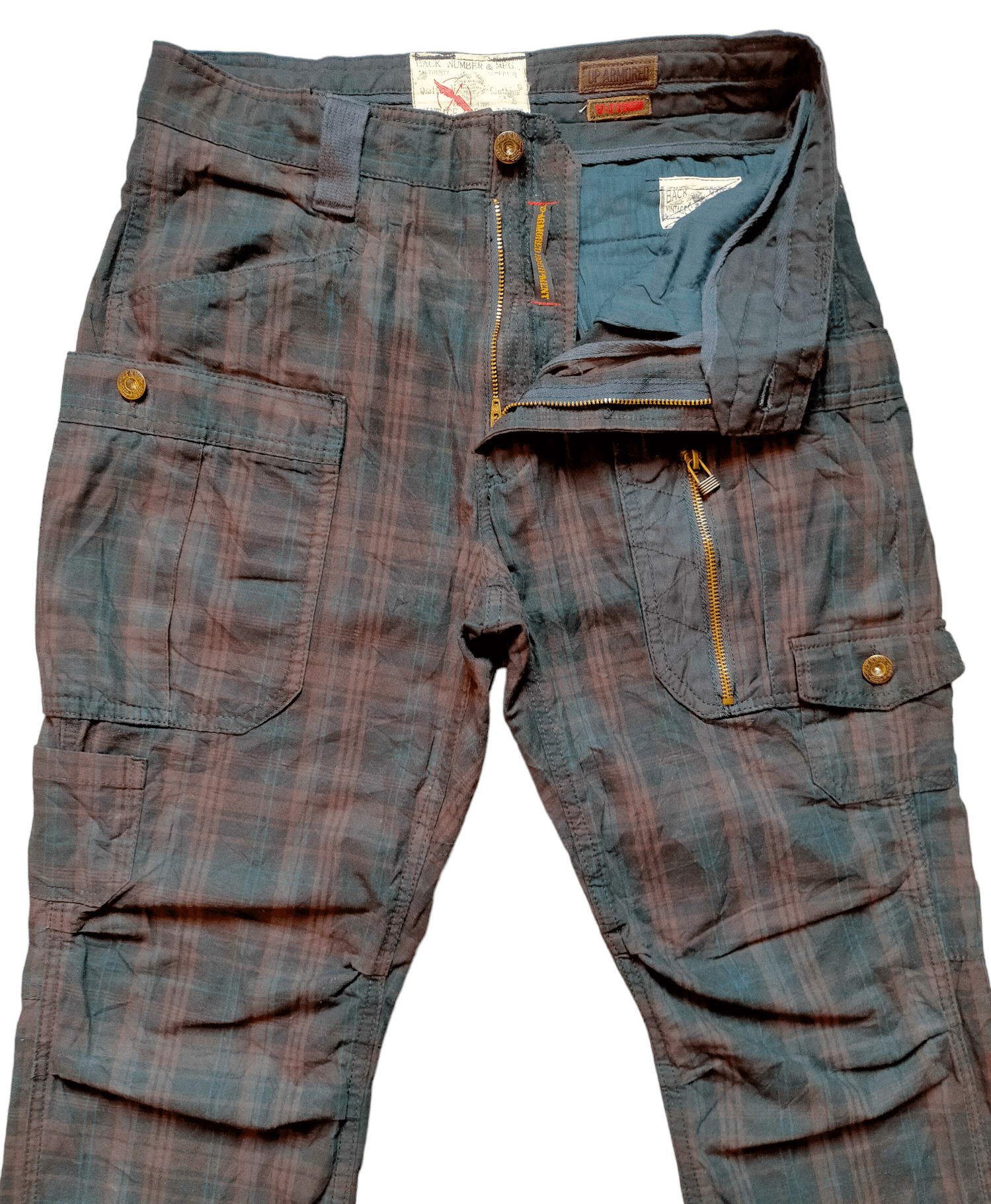 Hysteric Glamour Made in japan Back Number Tactical Multipocket Plaid Pants Size US 30 / EU 46 - 6 Thumbnail
