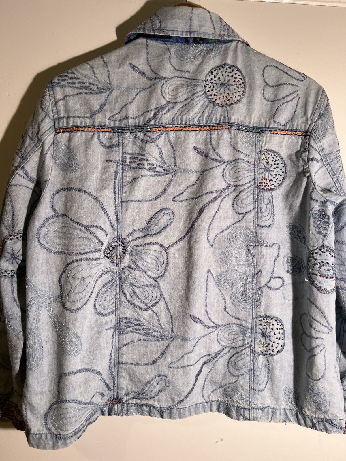 Vintage Y2K 2000’s Vintage Chico’s Floral Denim Retro Indie Jacket Size S / US 4 / IT 40 - 6 Thumbnail