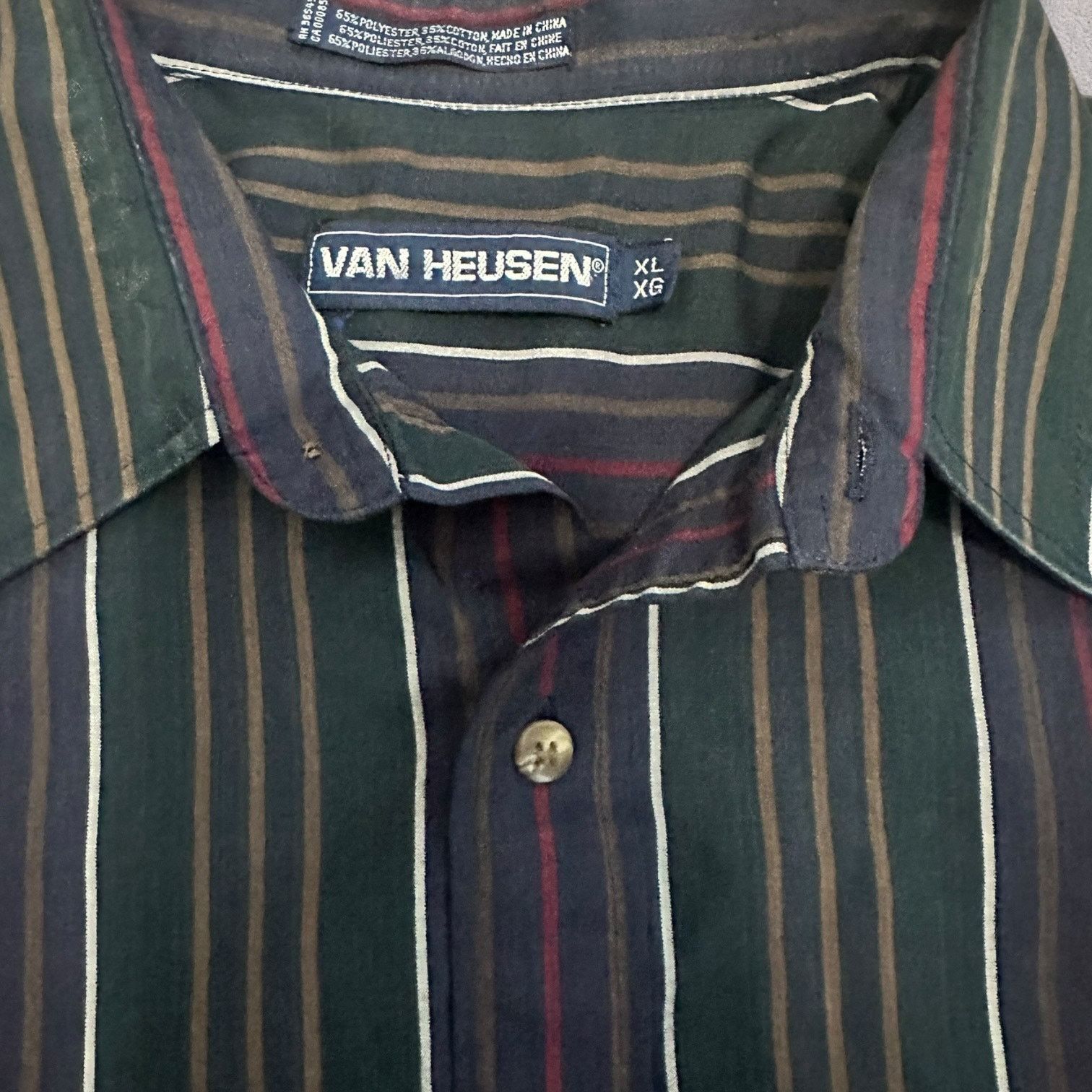 Van Heusen Van Heusen long sleeve striped shirt Size US XL / EU 56 / 4 - 2 Thumbnail