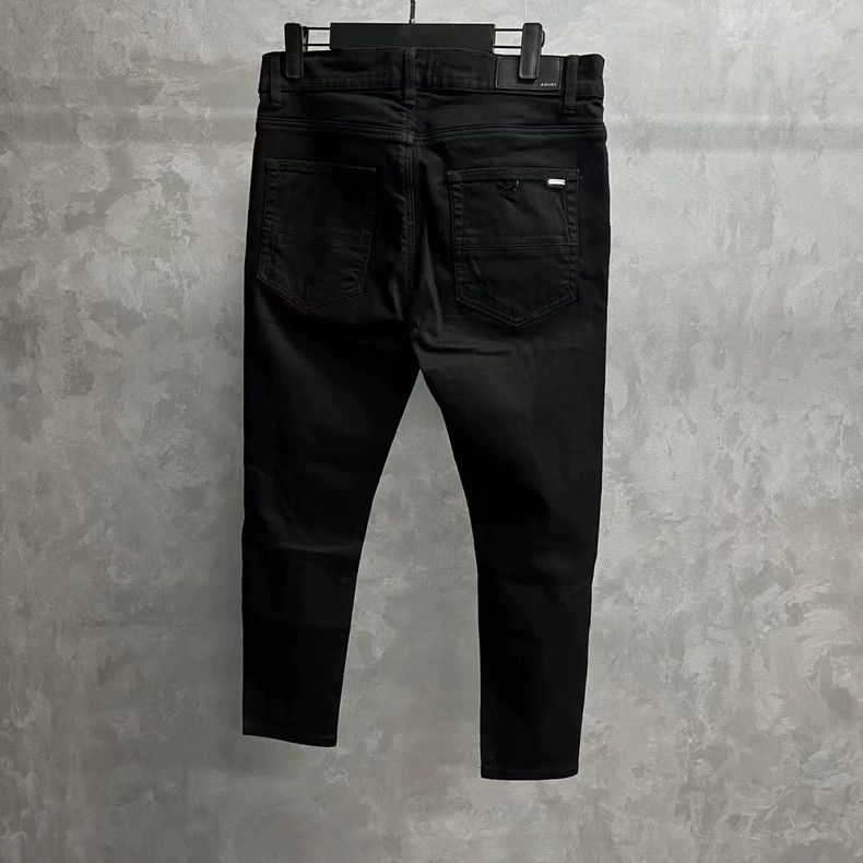 Amiri Amiri The latest black solid color multi-destructive desig Size US 32 / EU 48 - 2 Thumbnail