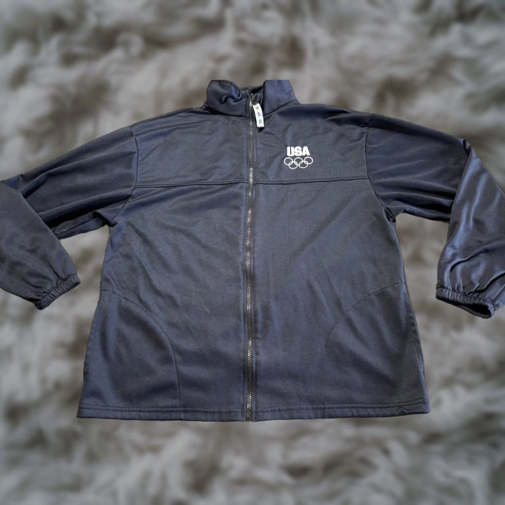 Vintage VINTAGE Olympic USA Mens Jacket XL Full Zip Windbreaker Blue Embroidered (Sportwear) Size US XL / EU 56 / 4 - 1 Thumbnail