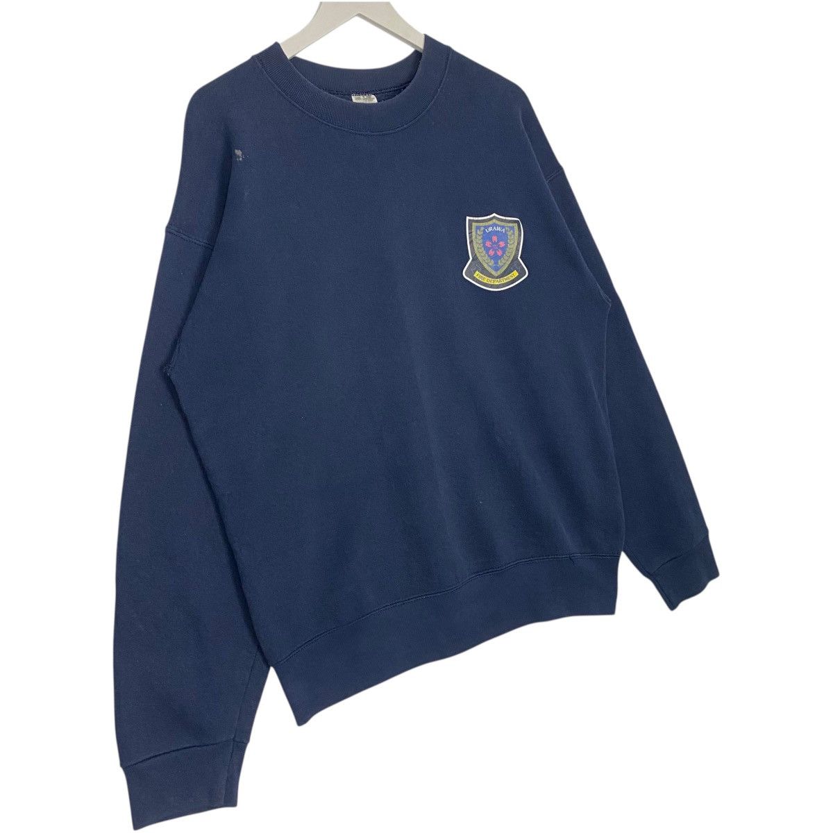 Vintage Vintage Fruit Of The Loom Sweatshirt Navy Blue Size L Size US L / EU 52-54 / 3 - 3 Thumbnail