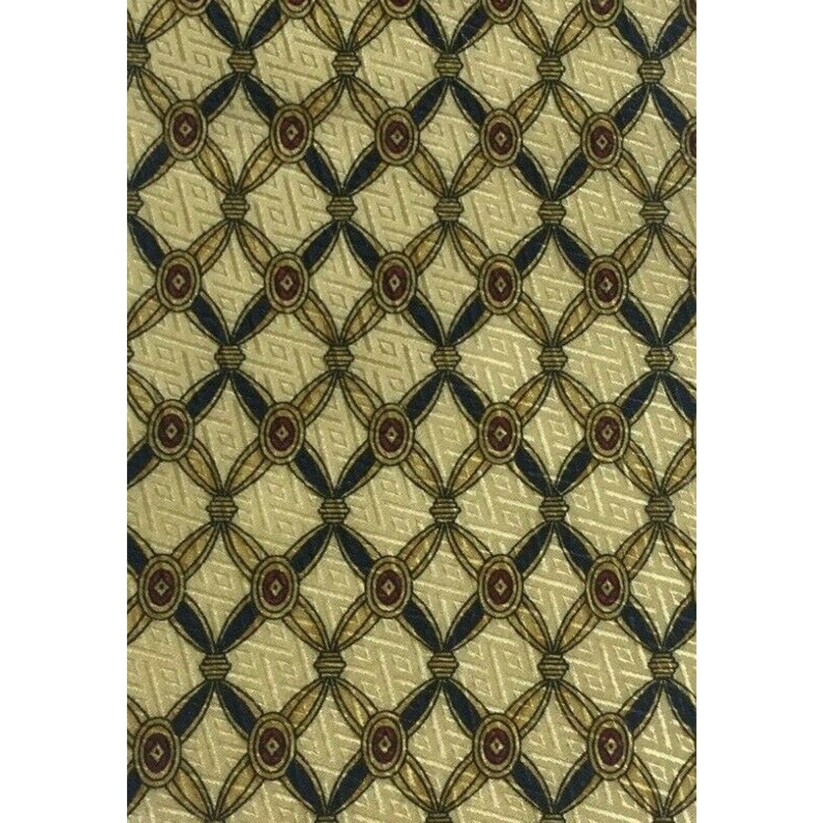 Countess Mara Countess Mara USA Yellow Geometric 100% Silk Necktie Tie Size ONE SIZE - 1 Thumbnail