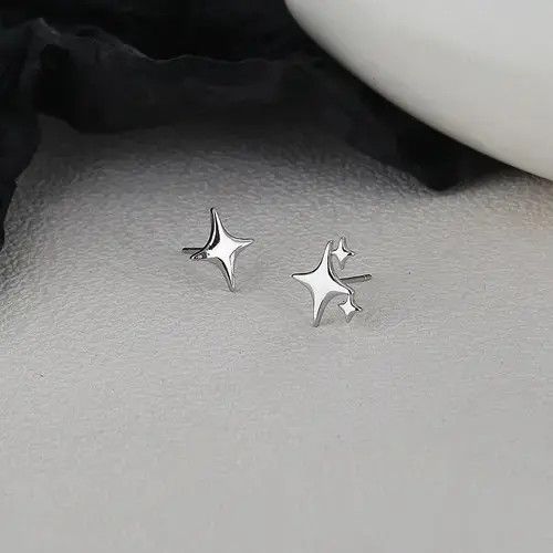 Sterling Silver Star galaxy steel earrings Size ONE SIZE - 2 Thumbnail