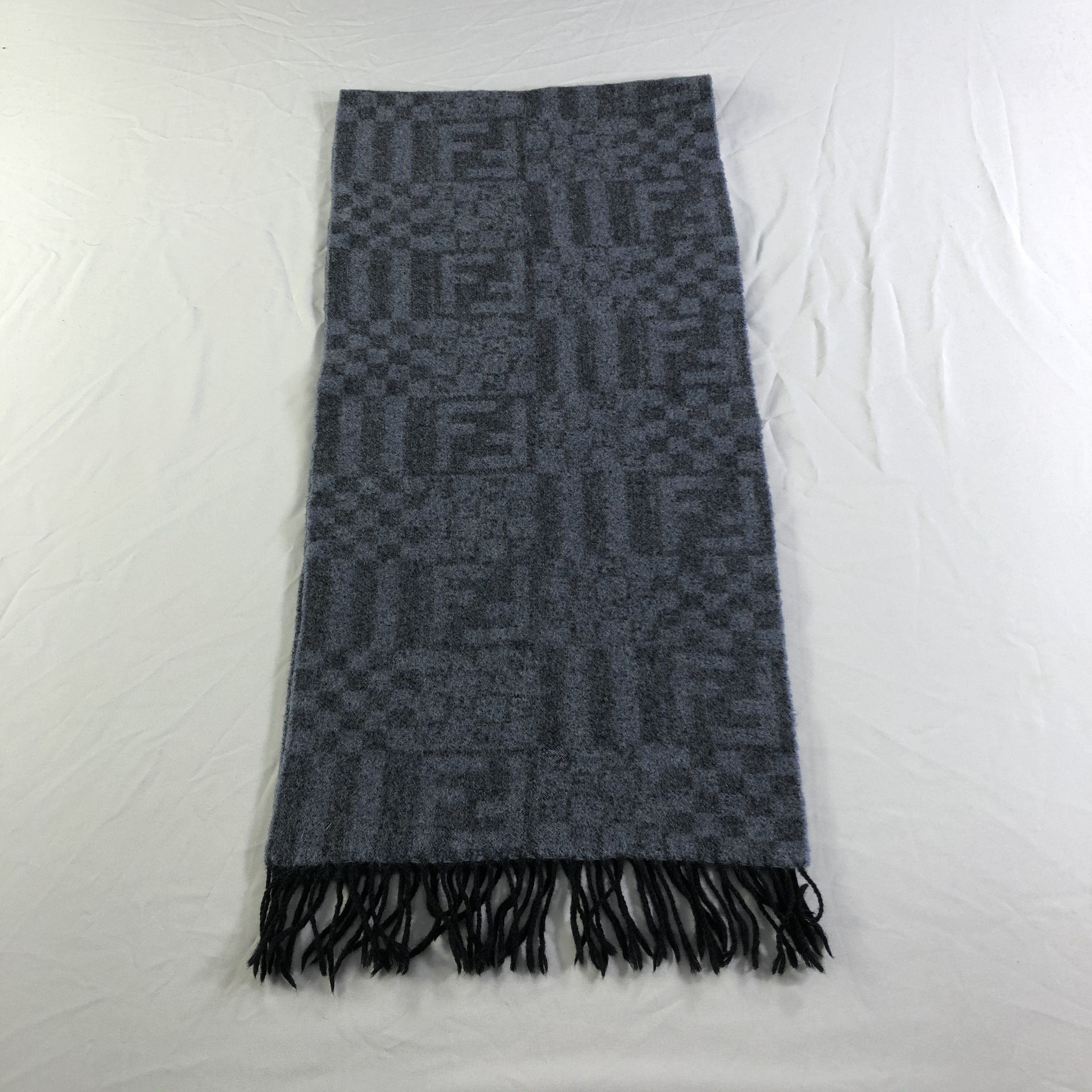 Fendi Fendi Monogram Wool Scarf Muffler Neckwear V2343 Size ONE SIZE - 2 Thumbnail