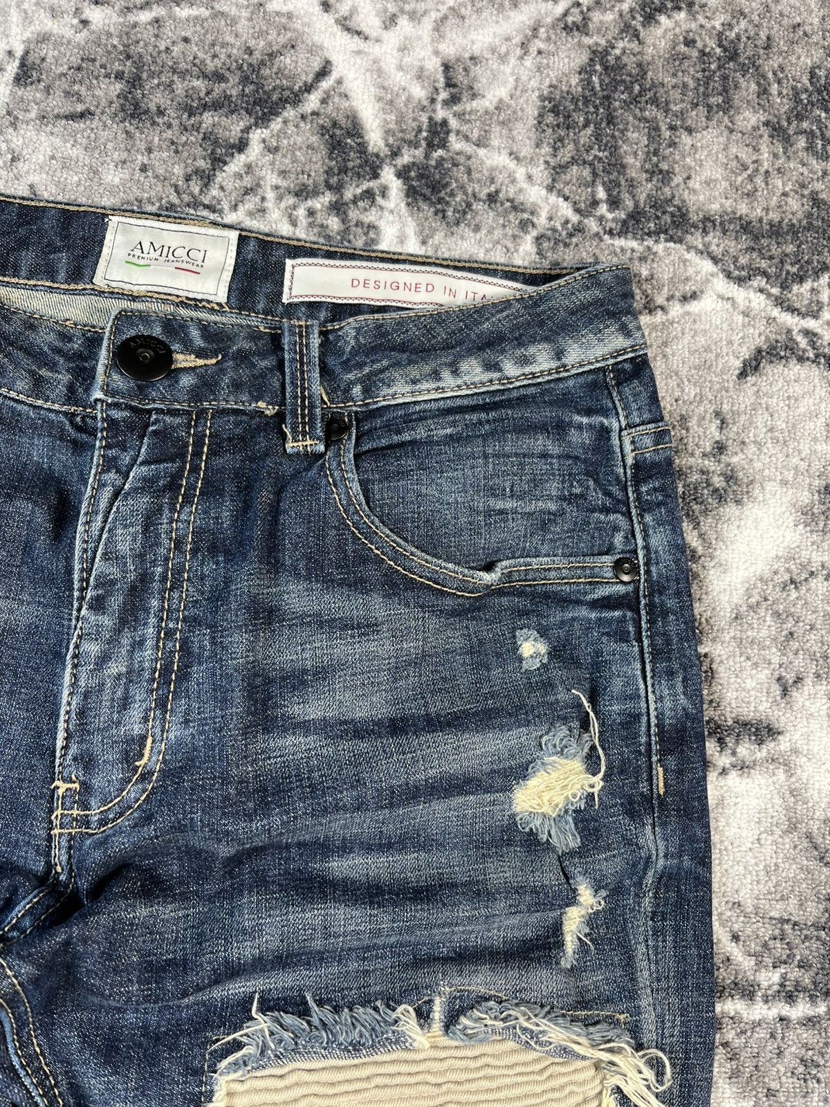 Other Amicci Distressed Denim Jeans Vintage Luxury Italy 30 Size 30" / US 8 / IT 44 - 7 Thumbnail