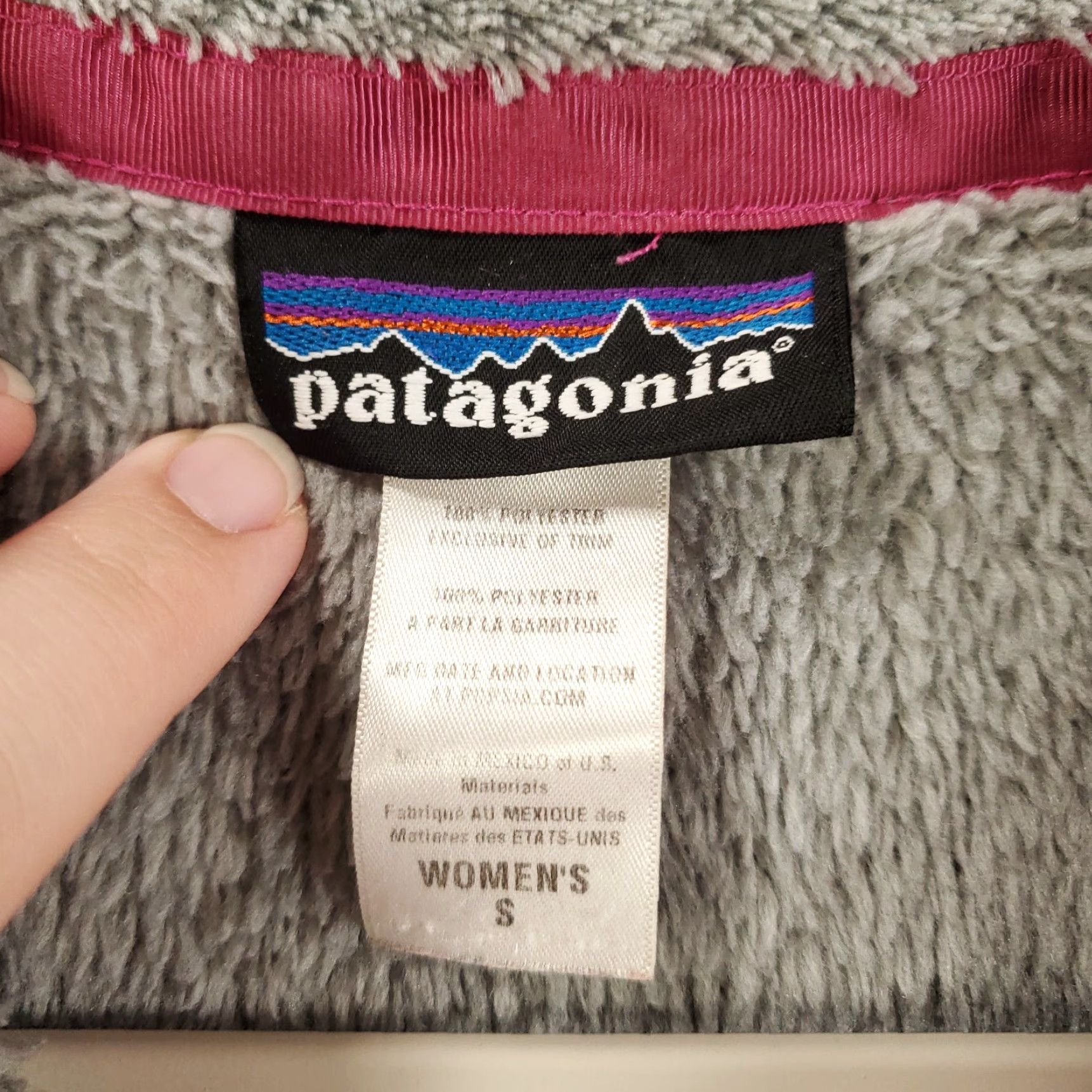 Patagonia Patagonia Synchilla Snap T Pullover Womens Small Grey Pink Fleece Jacket Size S / US 4 / IT 40 - 5 Thumbnail