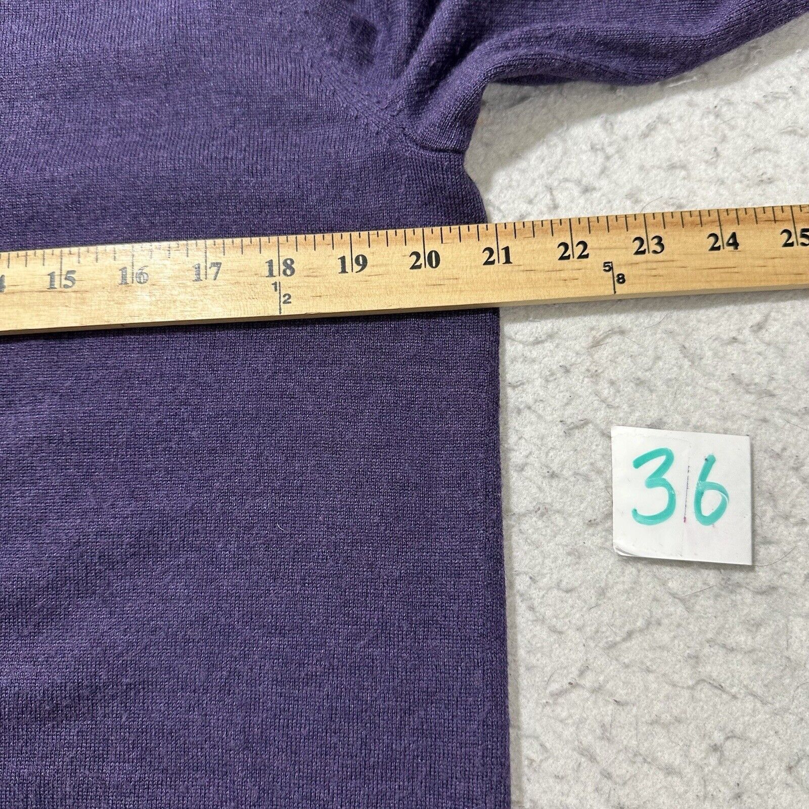 Apt. 9 Apt. 9 Medium Purple V-Neck Wool Blend Pullover Knit Sweater Size US M / EU 48-50 / 2 - 8 Thumbnail