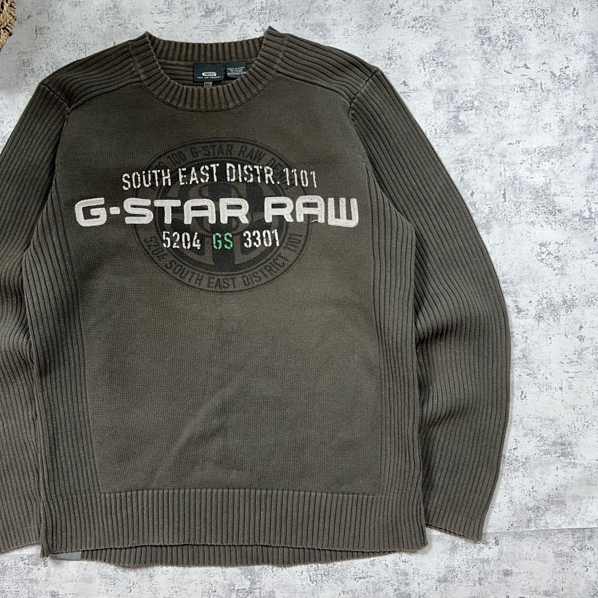 G-Star 00s G-Star Raw Vintage Avant Garde Knit Military Sweater Size US XL / EU 56 / 4 - 3 Thumbnail
