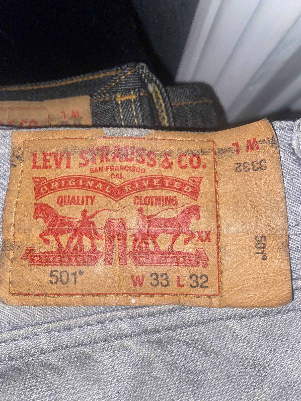 Levi's Mens Gray 501 Levi Jeans Size US 33 - 5 Thumbnail