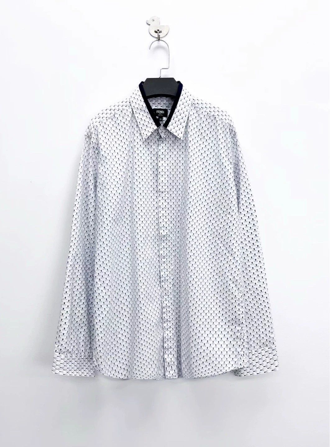Fendi Fendi Printed Logo Shirt Jacket for Men Size US L / EU 52-54 / 3 - 1 Thumbnail