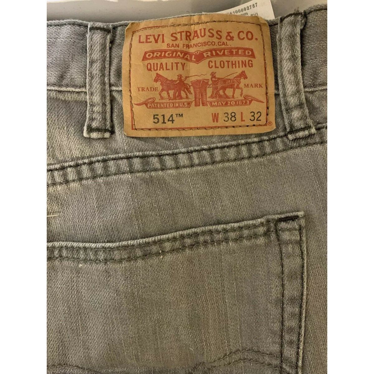 Levi's Levis Perfectly Faded Gray Denim 514 Jeans Slim Straight Leg Size US 38 / EU 54 - 3 Thumbnail