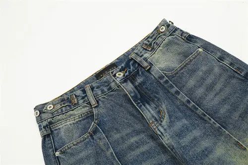 Japanese Brand × Jean Washed distressed men's trendy wide-leg flared jeans Size US 32 / EU 48 - 3 Thumbnail