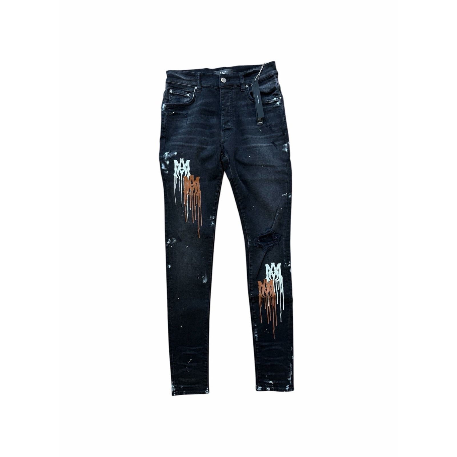 Amiri Size 34 - Amiri Aged Black MA Drip Jeans NEW/RETAIL $1,290 Size US 34 / EU 50 - 1 Thumbnail