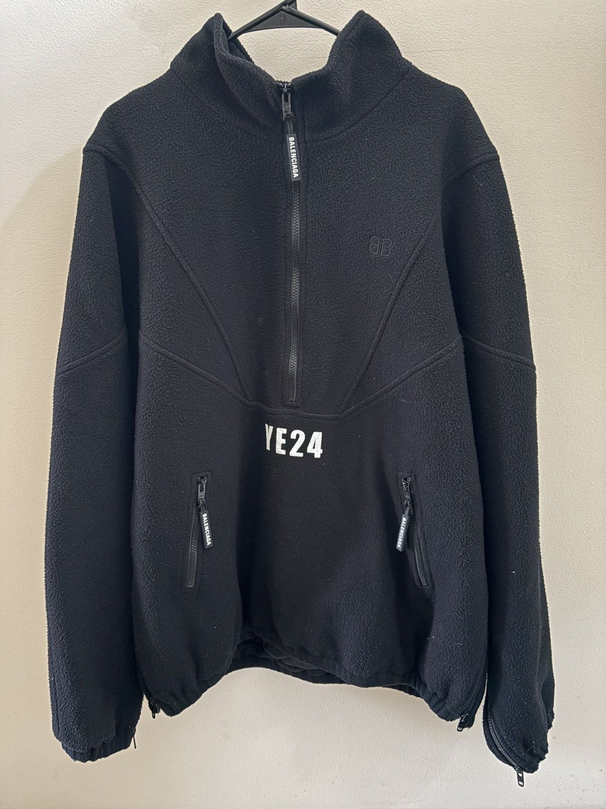 Balenciaga Balenciaga YE24 Half Zip Fleece Pullover Size US L / EU 52-54 / 3 - 1 Thumbnail