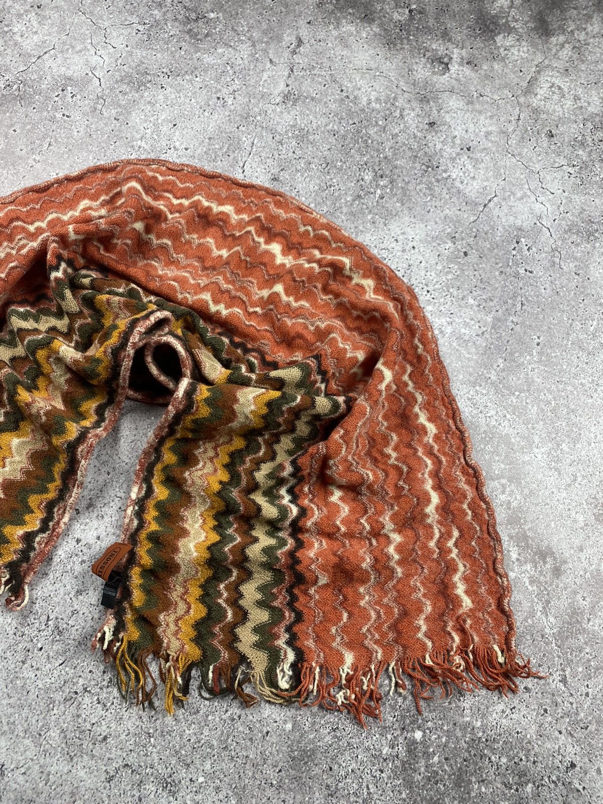 Missoni × Vintage Vintage Missoni classic knit design muffler scarf Lana wool Size ONE SIZE - 4 Thumbnail