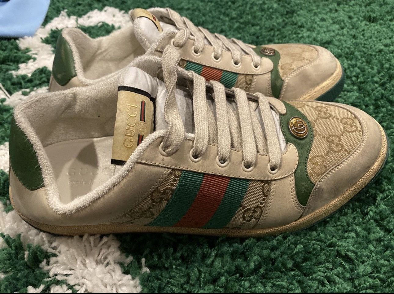 Gucci GG Screener Distressed Low GG Canvas Size US 12 / EU 45 - 1 Thumbnail