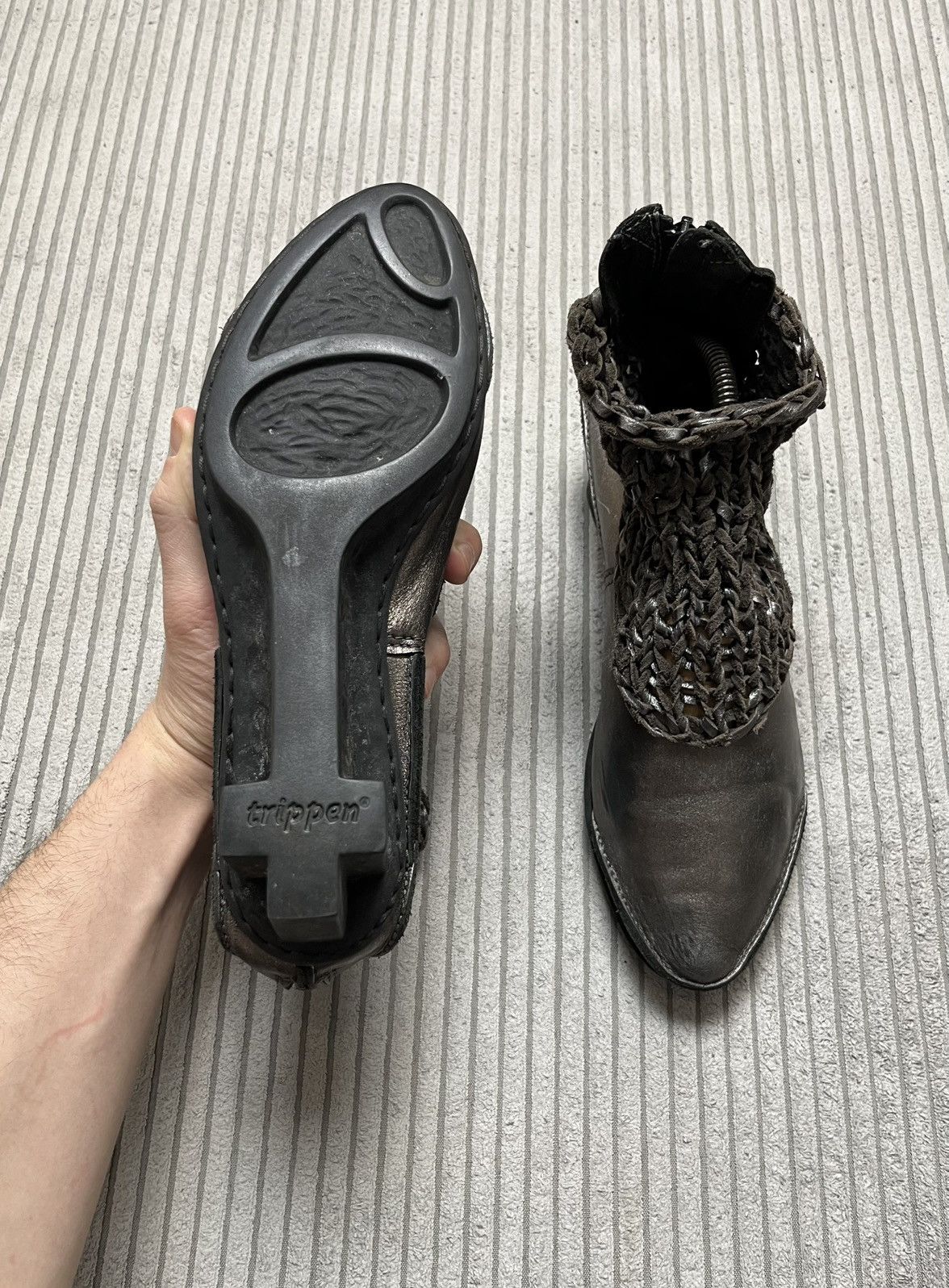 Trippen Trippen Leather Avant Garde Mesh Zip Boots 90s Size US 9 / IT 39 - 15 Thumbnail