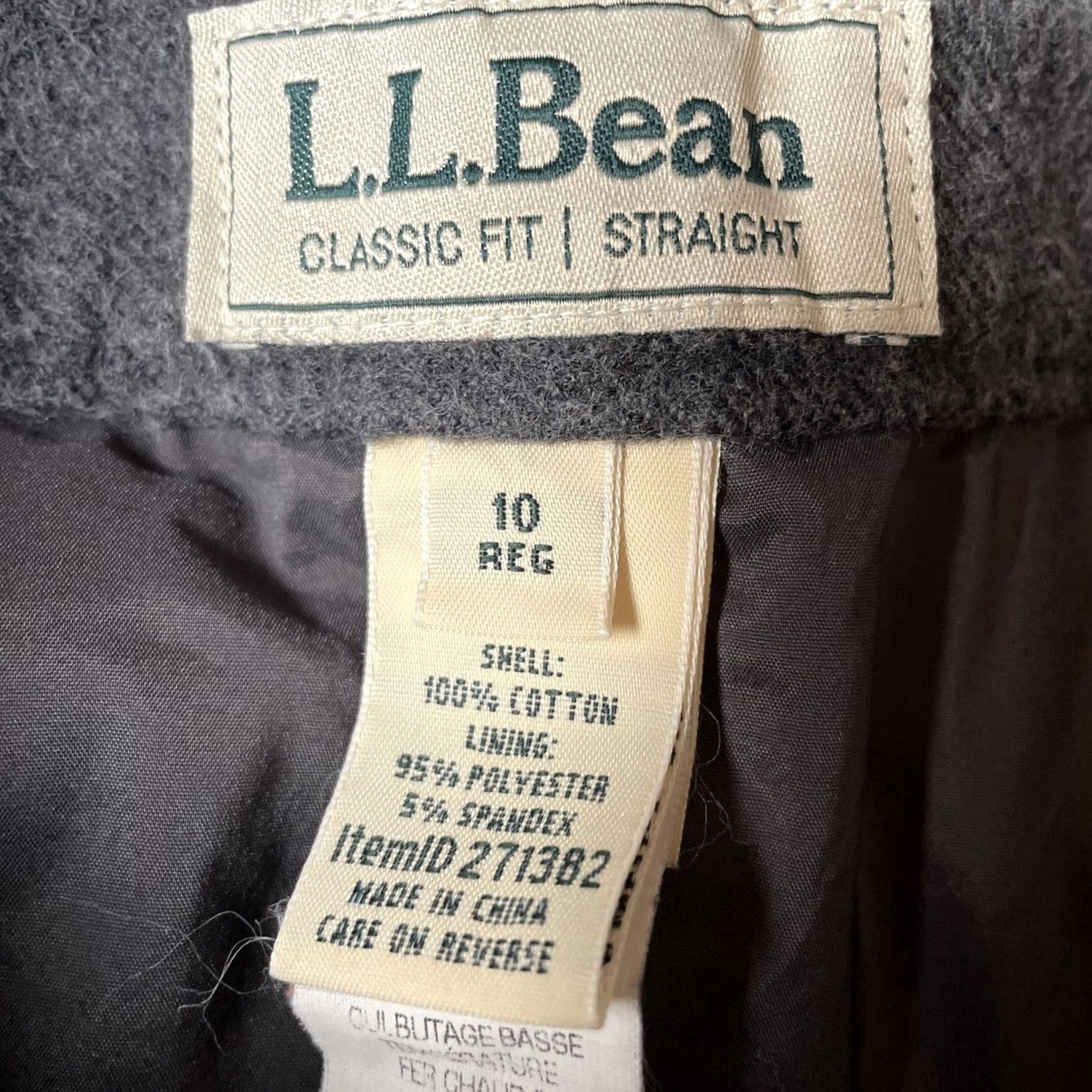 Vintage VINTAGE L.L.Bean Skirt Womens Midi Gray Flannel Lined Preppy Classic Fit Straight 10 Reg Size 32" / US 10 / IT 46 - 6 Thumbnail