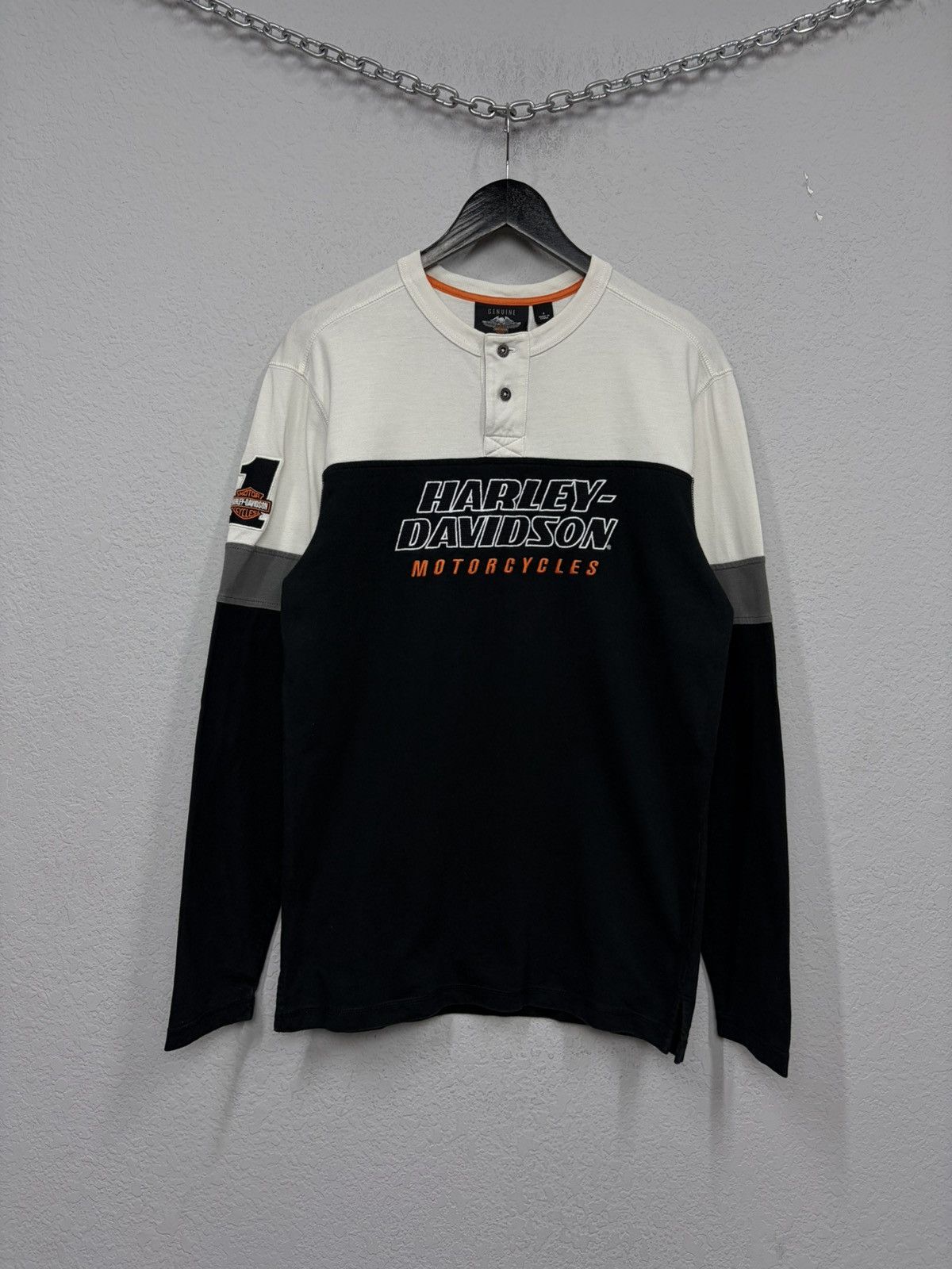 Harley-Davidson Long Sleeve Tee Biker Graphic 90s–Y2K Moto