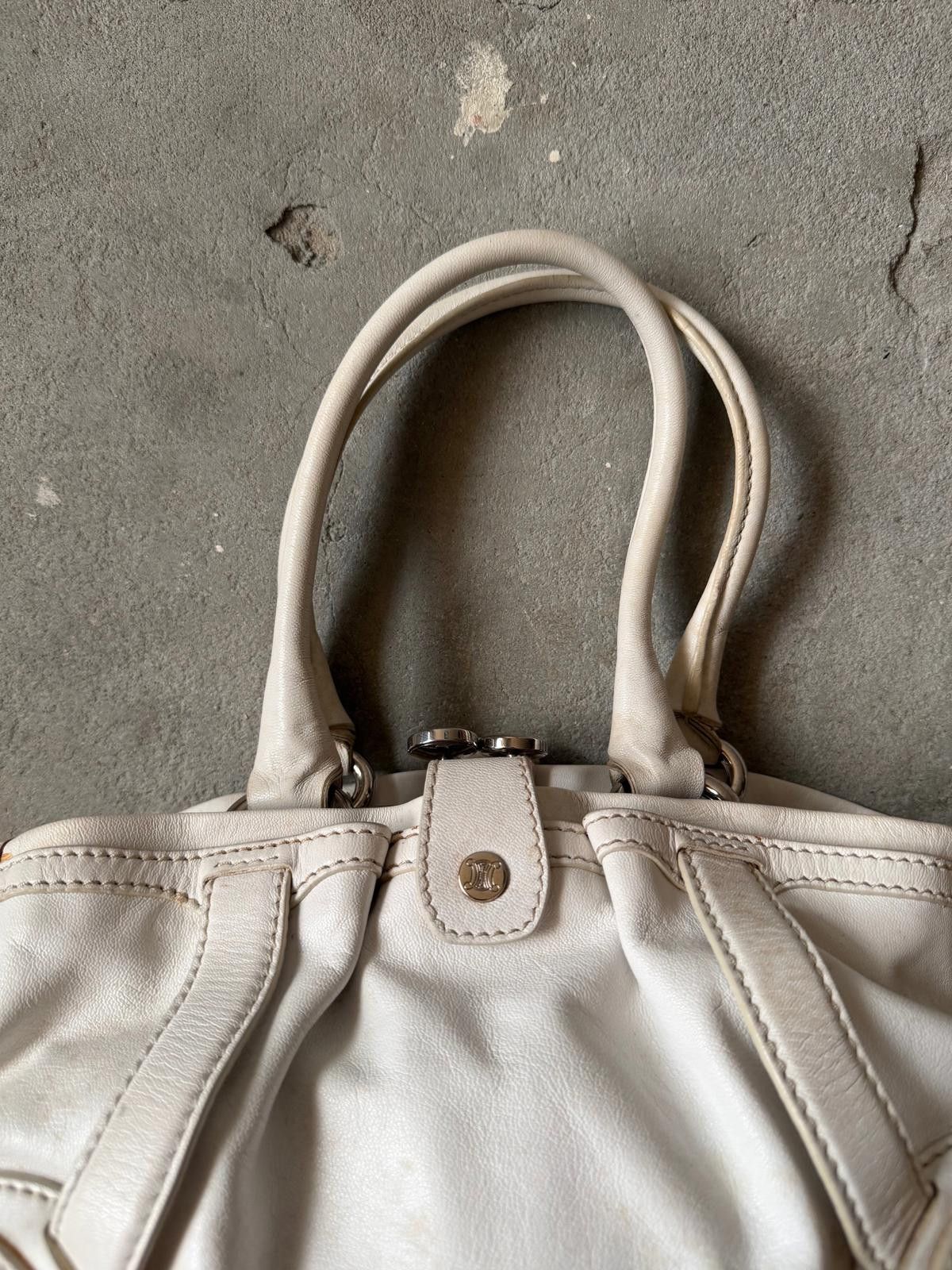 Celine Celine Leather Shoulder Bag White Size ONE SIZE - 3 Thumbnail