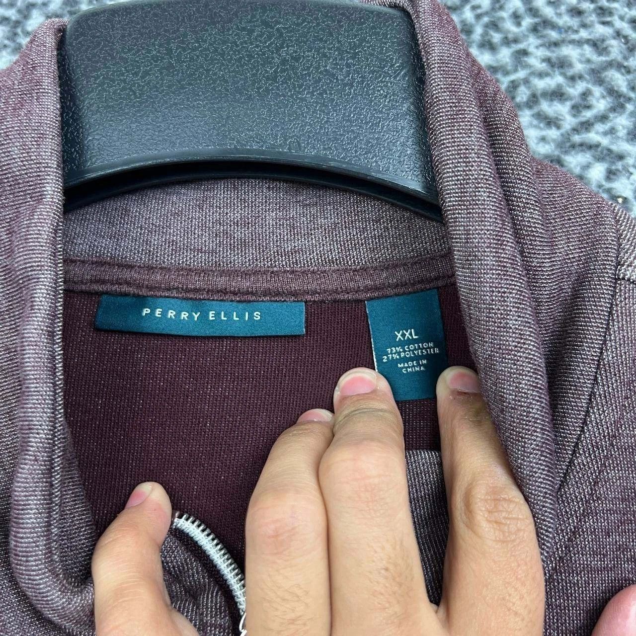 Perry Ellis Perry Ellis Sweatshirt Men Full Zip Mock Neck Pocket 2XL Size US XXL / EU 58 / 5 - 5 Thumbnail