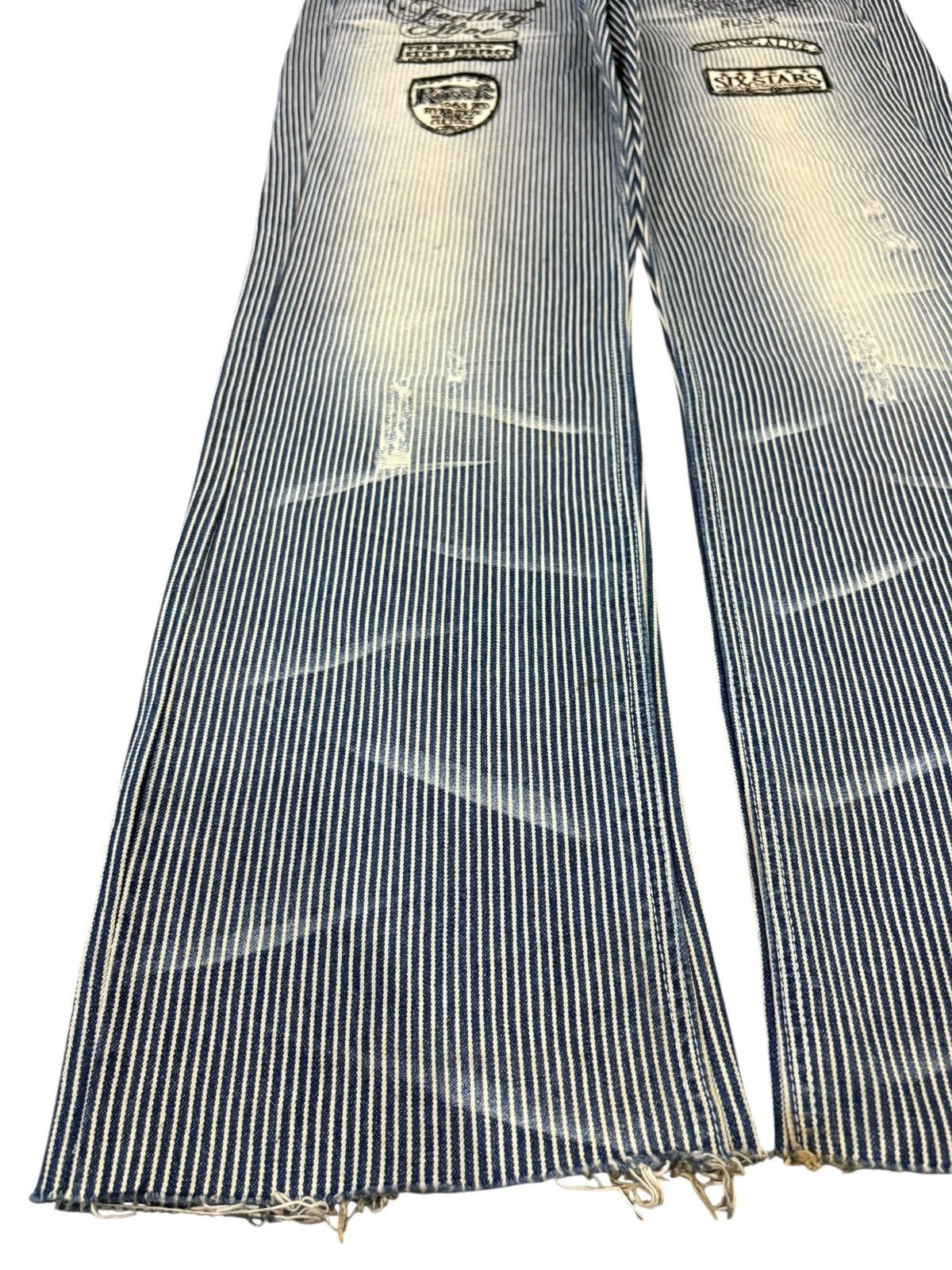 Yoshiyuki Konishi Vintage Japanese Brand Hickory Patched Bootcut Jeans Size US 34 / EU 50 - 6 Thumbnail