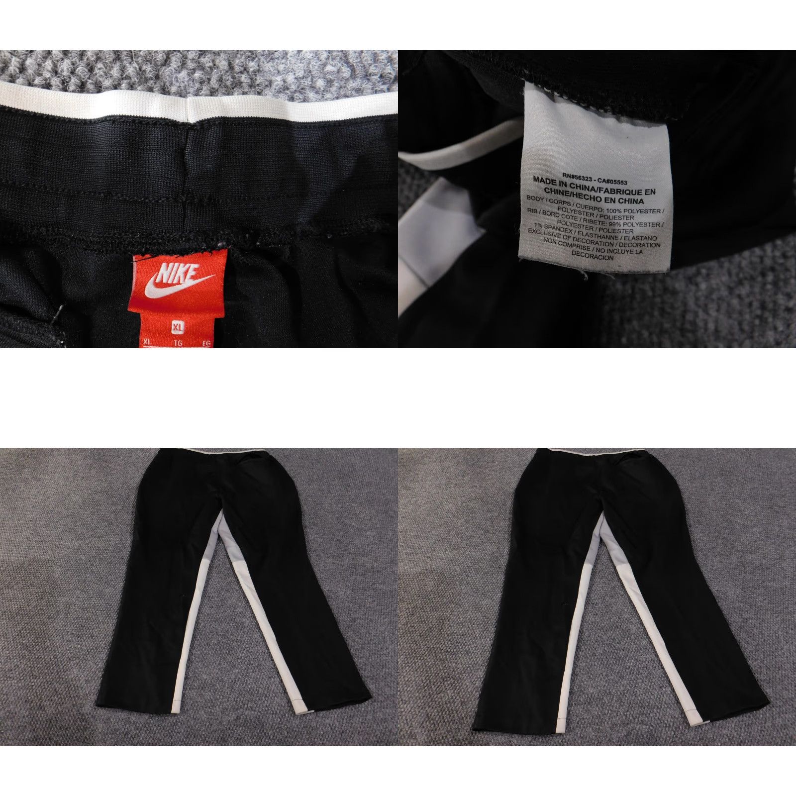 Nike Nike Sportswear Track Pants Mens XL Black White Pockets Side Stripe Gym Training Jogging Size US 36 / EU 52 - 8 Thumbnail