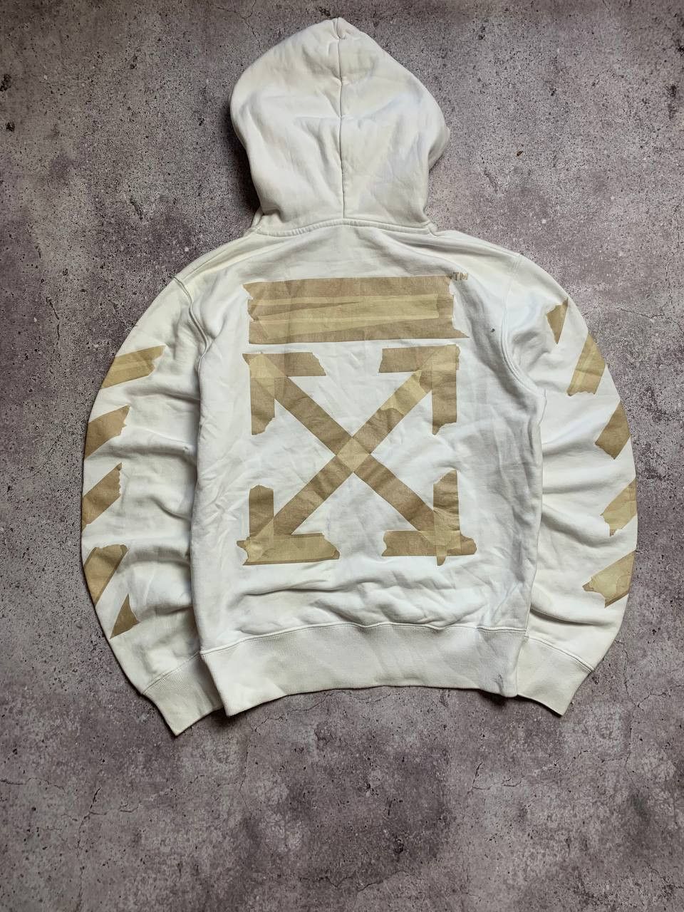off white tape diag arrows hoodie