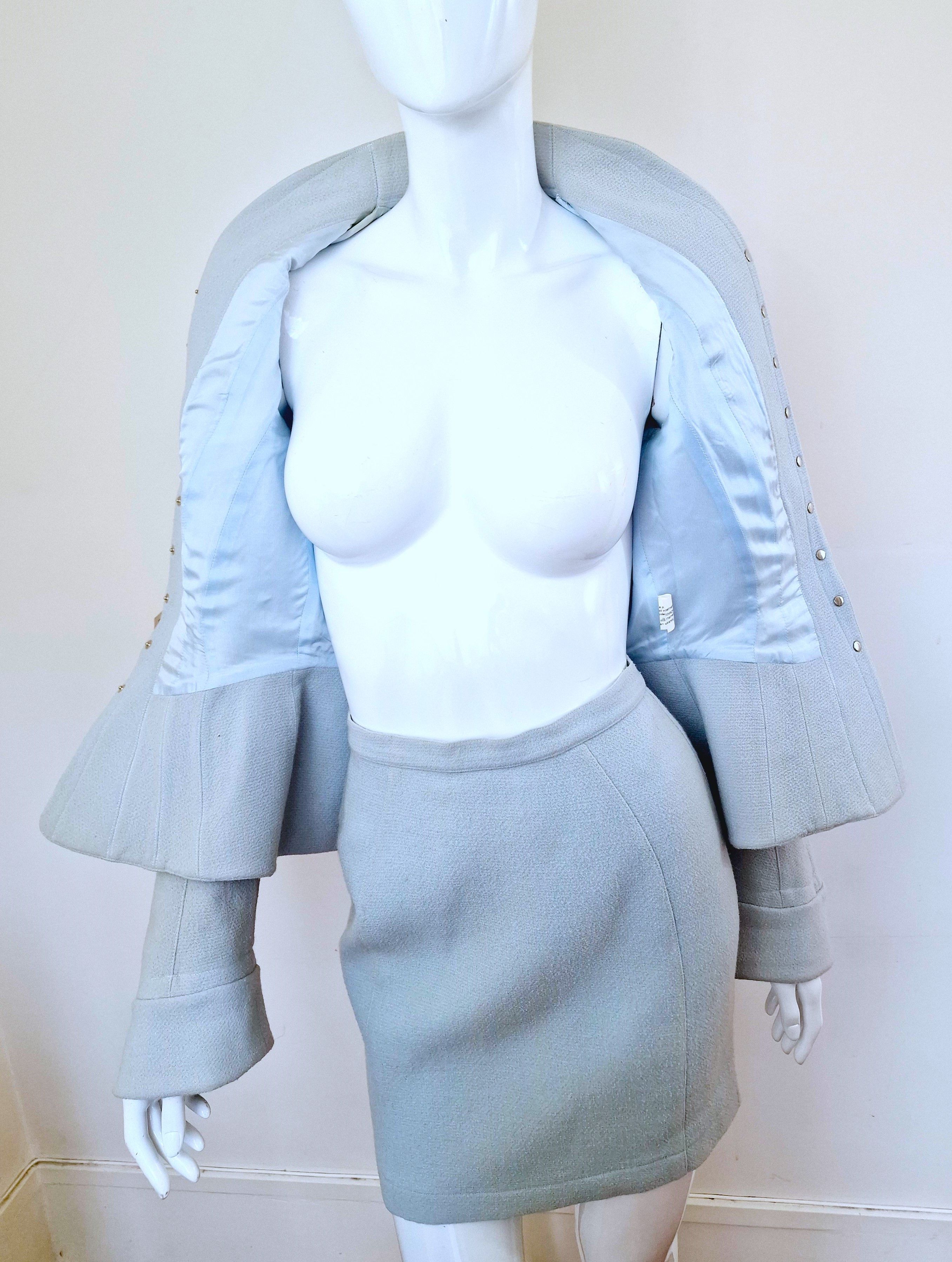 Thierry Mugler Thierry Mugler Metal Star Blue Couture XS Small Dress Suit Size XS / US 0-2 / IT 36-38 - 12 Thumbnail