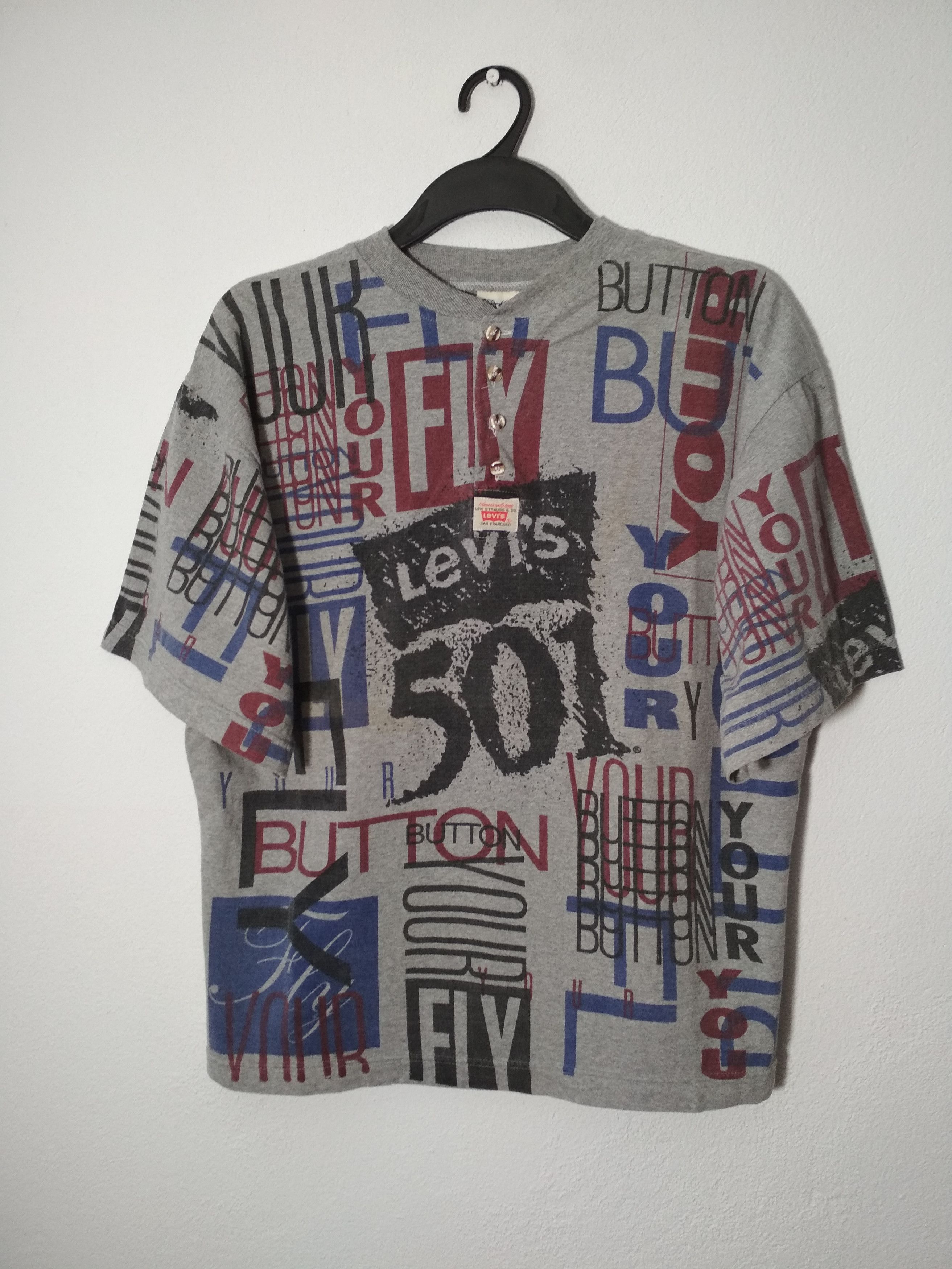 Levi's Vintage Clothing × Vintage Vintage 90s Levis 501 Made in USA t-shirt tee Size US L / EU 52-54 / 3 - 1 Thumbnail