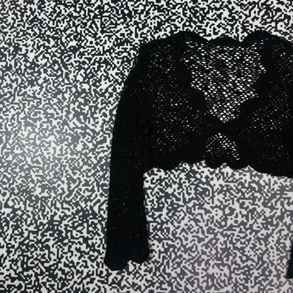 Japanese Brand Vintage Y2K Japanese Knitted Mesh Retro Style Cardigan Size S / US 4 / IT 40 - 4 Thumbnail