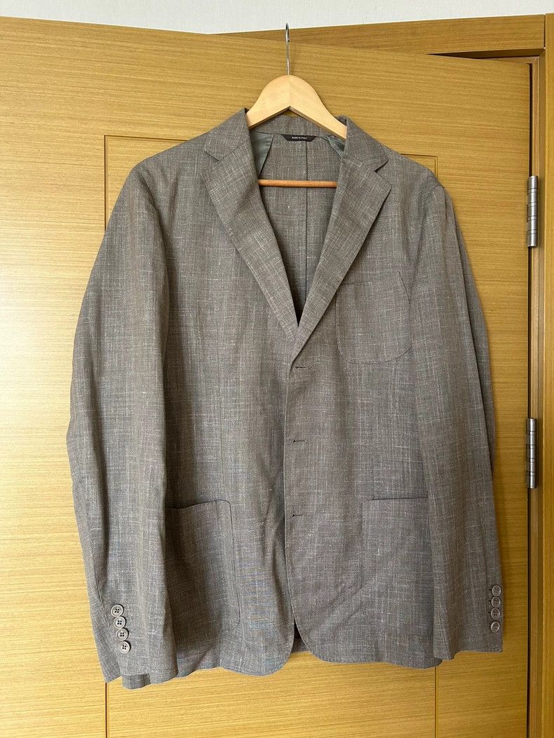 Loro Piana Loro Piana Light Brown-Gray Blazer - dmc Size US L / EU 52-54 / 3 - 1 Thumbnail