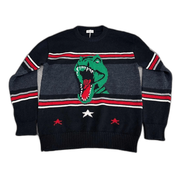 Saint Laurent Paris Saint Laurent Dinosaur Knit Sweater- Size US XS / EU 42 / 0 - 1 Thumbnail