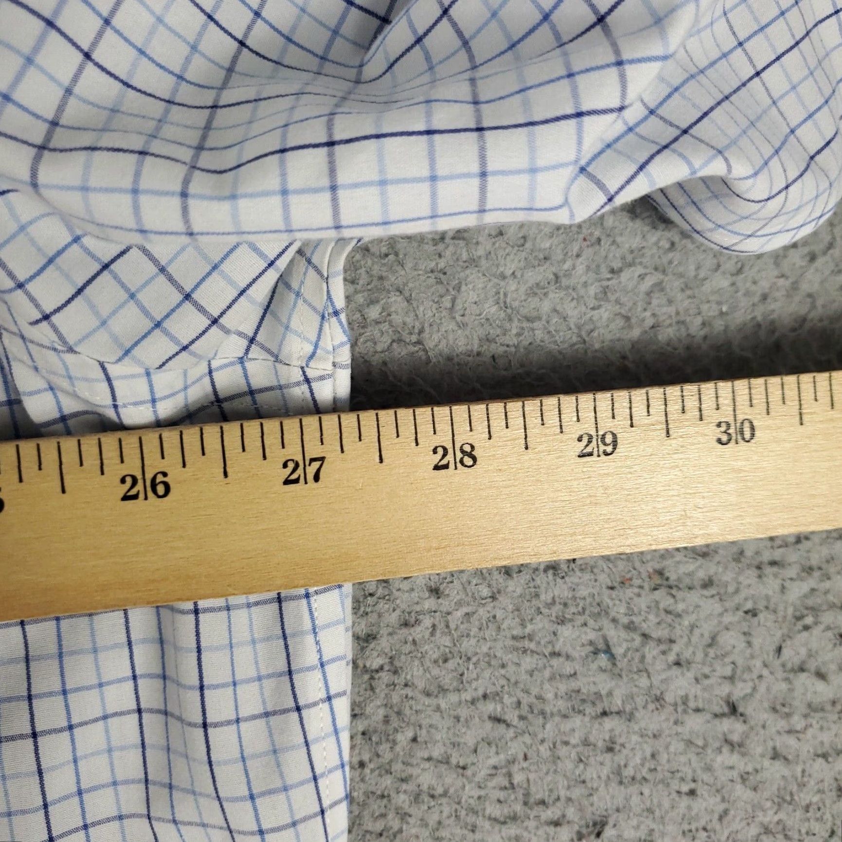 Brooks Brothers VINTAGE Brooks Brothers Dress Shirt Mens 17.5 Blue Check Button-Down Long Sleeve Business Casual Formal Wedding Size 46R - 7 Thumbnail