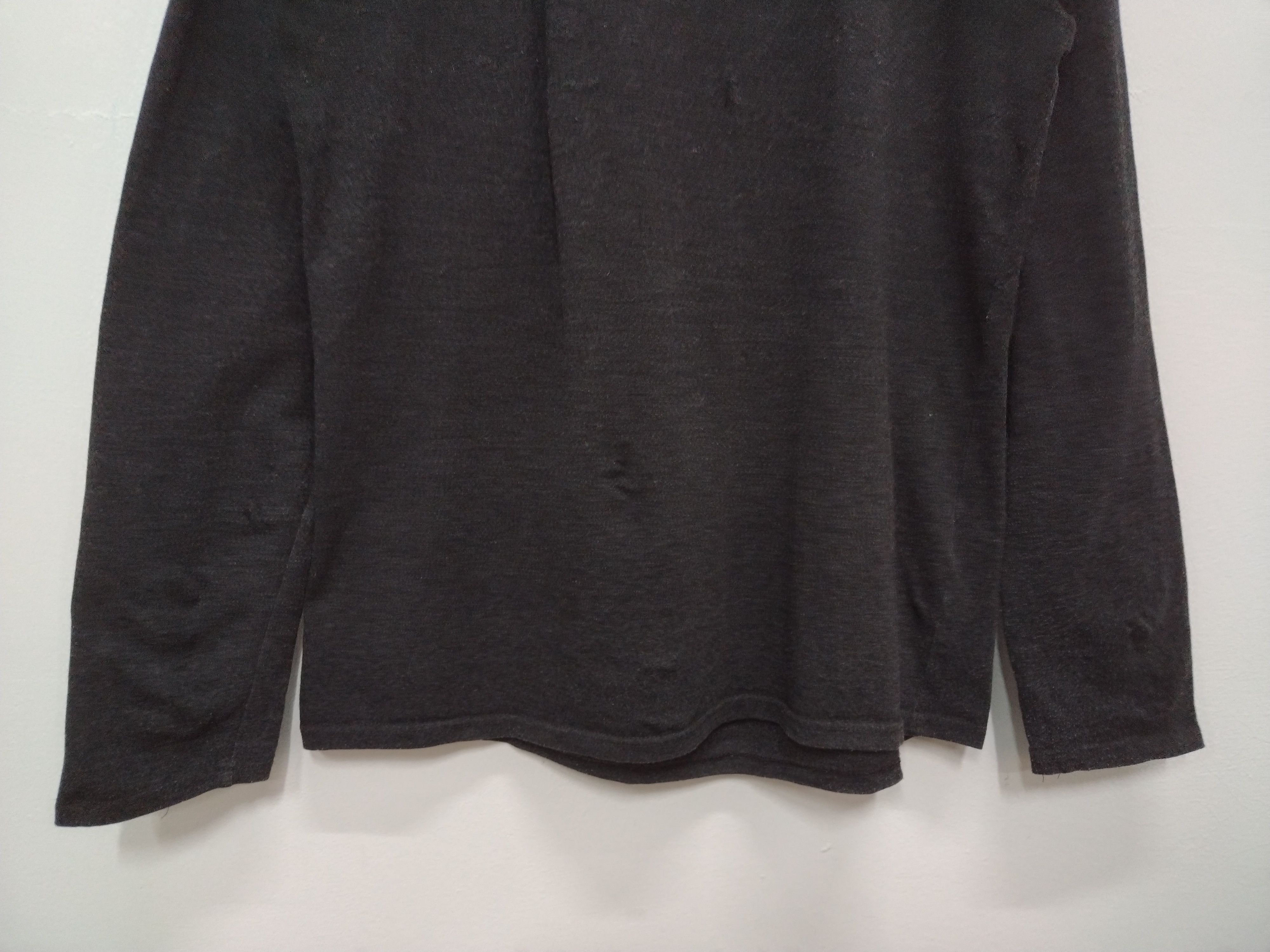 Dolce & Gabbana × Vintage Iconic vtg Dolce Gabbana Wool Cotton Longsleeve V Neck Size US L / EU 52-54 / 3 - 7 Thumbnail