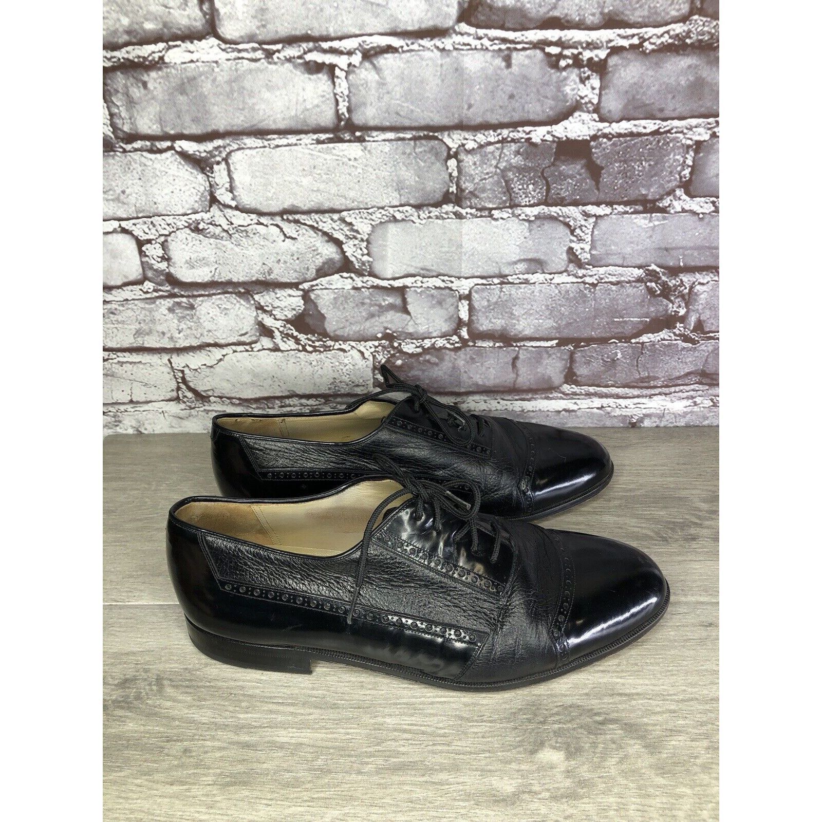 Mezlan Mezlan Cantabria Black Leather Cap Toe Oxfords Dress Shoes M Size US 10 / EU 43 - 10 Thumbnail
