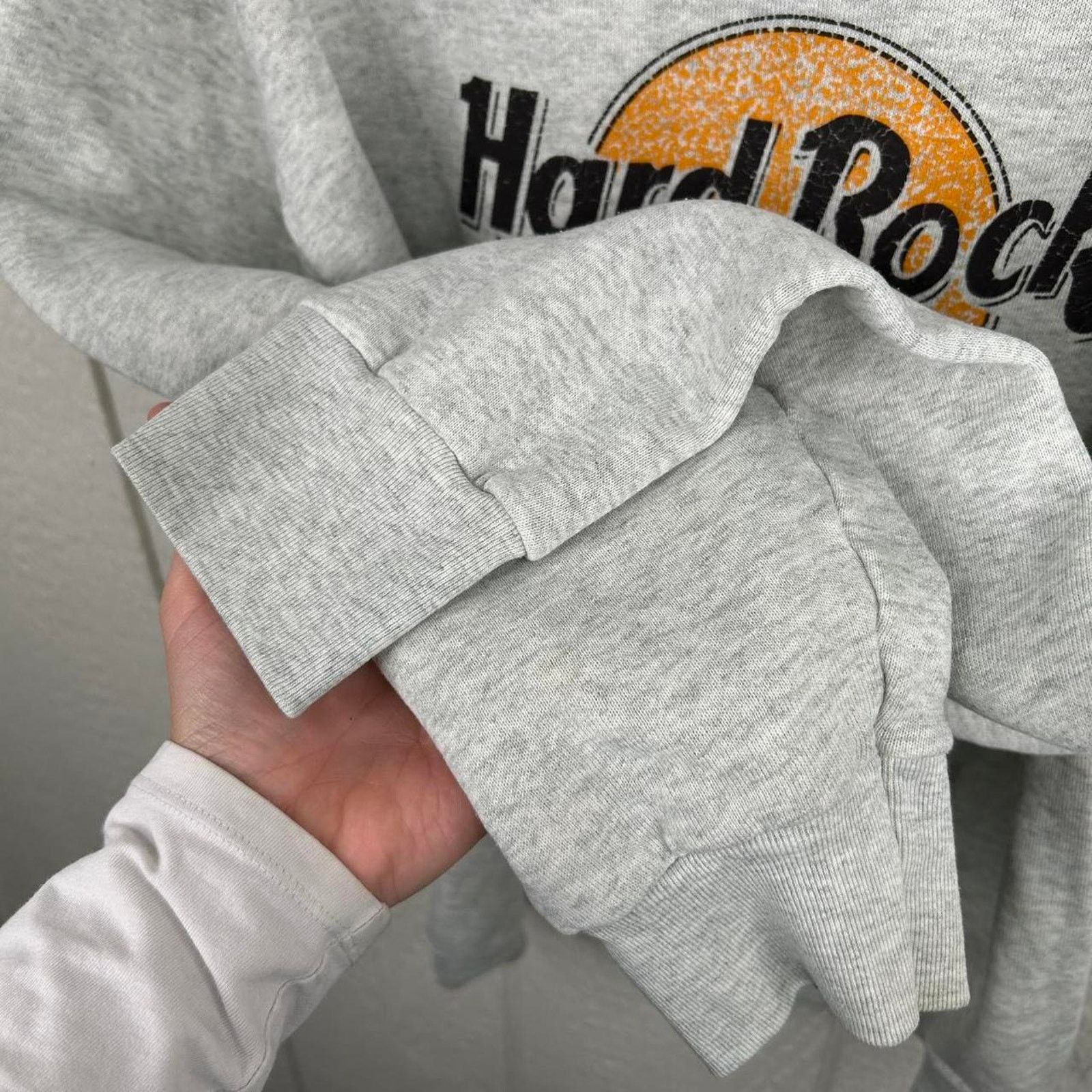 Fruit Of The Loom Vintage 90s Grey Hard Rock Cafe New York Crewneck Size Large Size US L / EU 52-54 / 3 - 5 Thumbnail