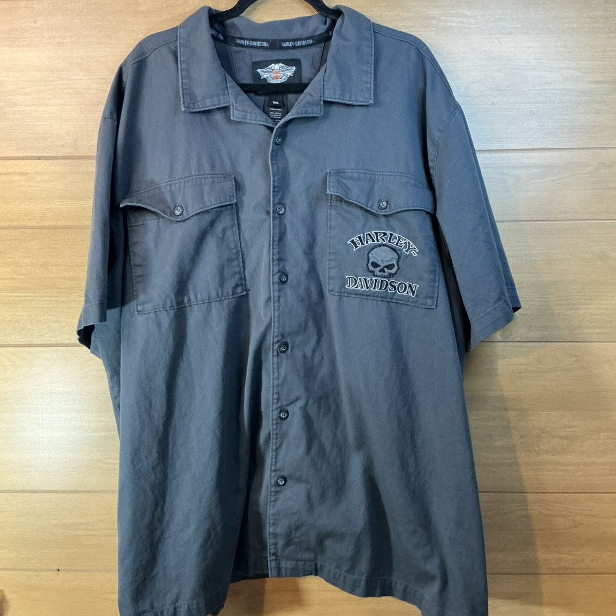 Harley Davidson Harley Davidson Skull Work Shirt 3XL Gray Size US XXL / EU 58 / 5 - 2 Thumbnail