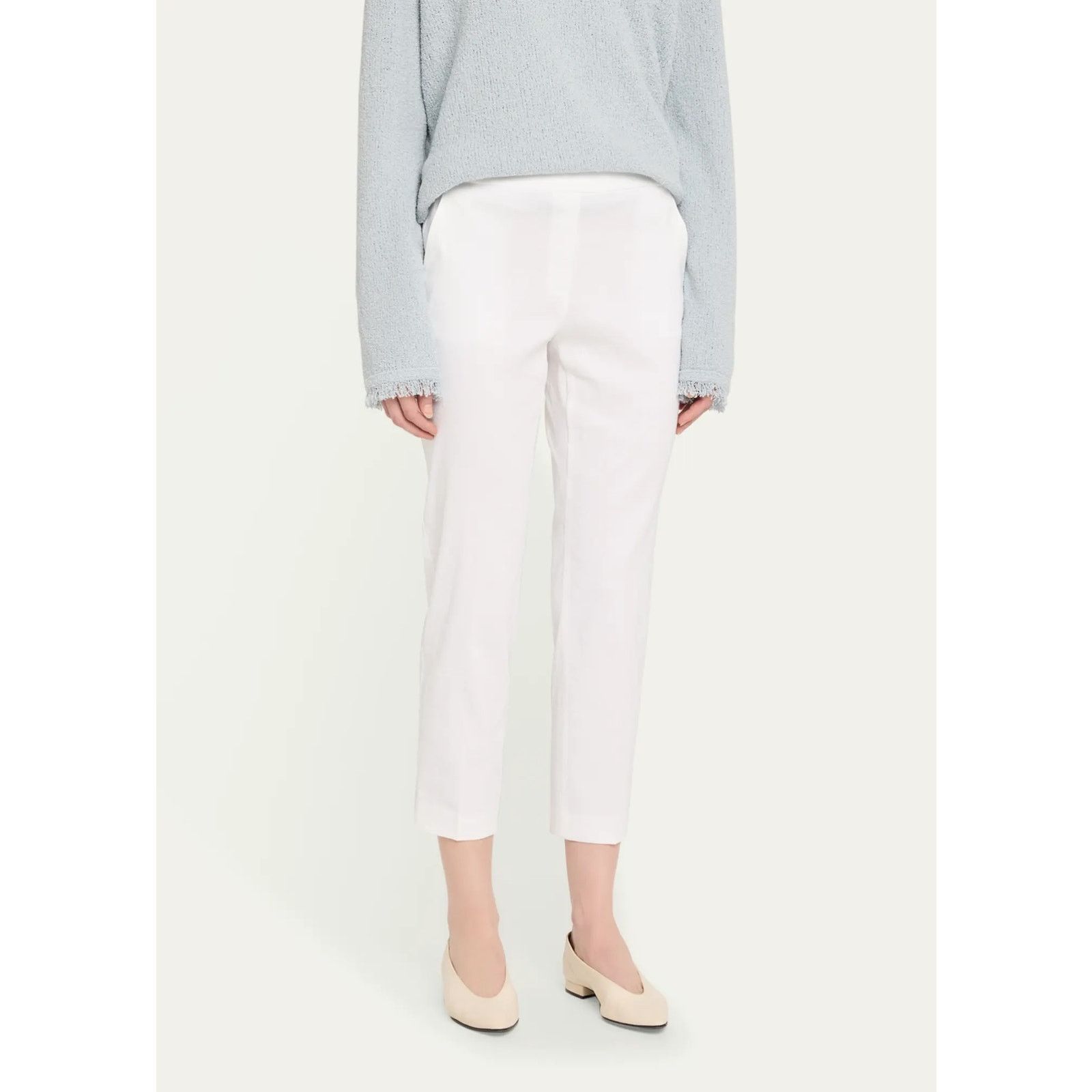Theory Theory White Elastic Waist Pants - Size 4 Size 27" / US 4 / IT 40 - 2 Thumbnail