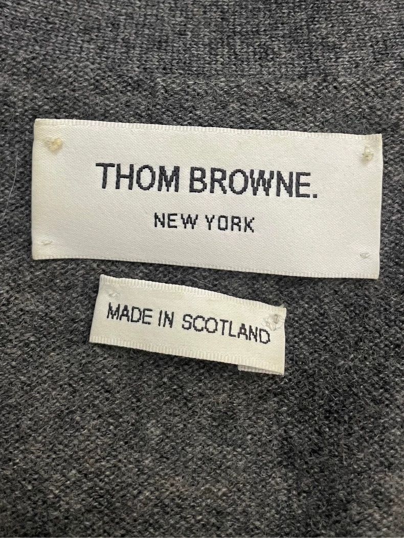 Thom Browne Thom Browne size1 Gray four stripe cashmere sweater Size US S / EU 44-46 / 1 - 6 Thumbnail
