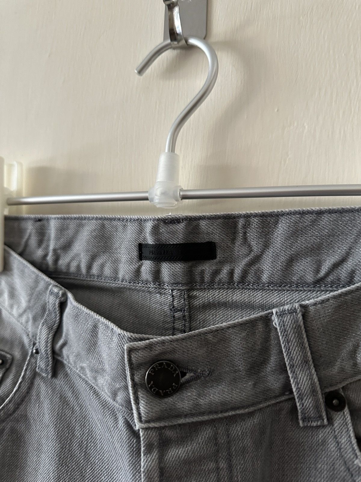 Prada Prada straight grey denim jeans Size US 31 - 2 Thumbnail