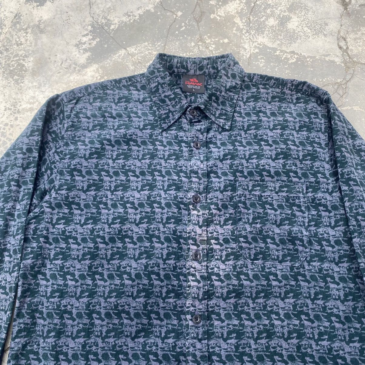 Tony Hawk Vintage TONY HAWK BIRDHOUSE Skulls Corduroy Shirt Size US L / EU 52-54 / 3 - 3 Thumbnail