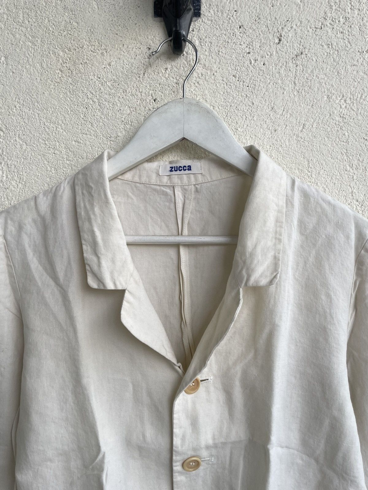 CABANE de ZUCCa Zucca Cream Linen Cropped Blazer Jacket Hysteric Japan Y’s Size S / US 4 / IT 40 - 2 Thumbnail