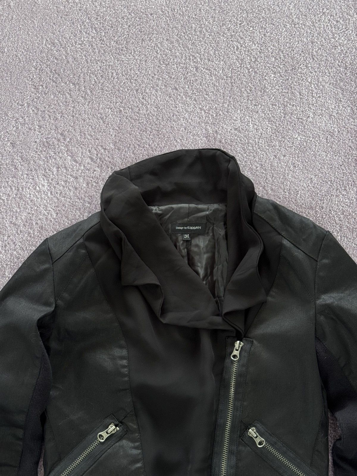 Japanese Brand Vintage Avant Garde Black Gothic Biker Jacket Size XXS / US 00 / IT 34 - 2 Thumbnail